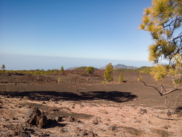 Vulkanlandschaft in Richtung Los Llanos Teneriffa