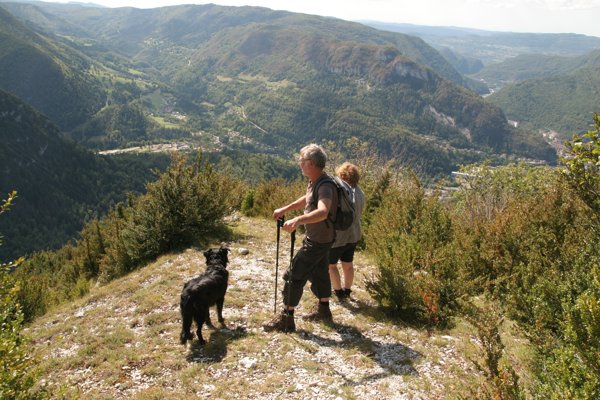 Saint-Claude Wanderung Aussicht oberhalb von Saint-Claude