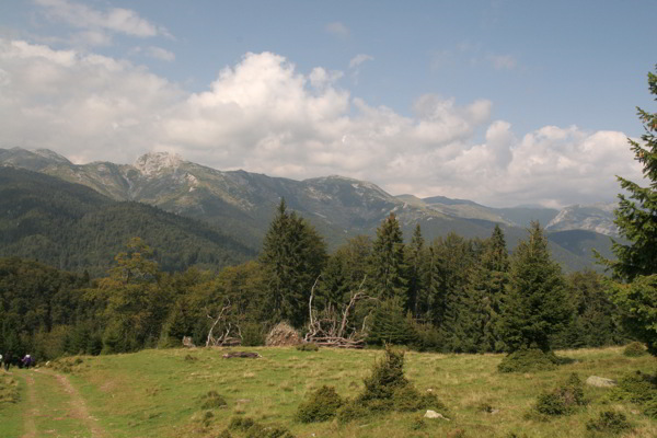Durch das Cerna Tal Blick zum Retezat
