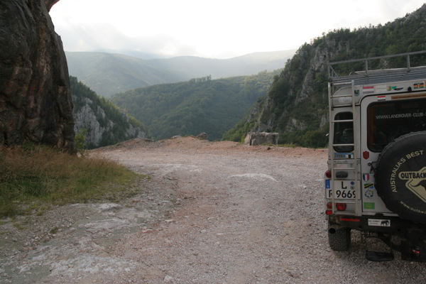 Cerna-Tal auf dem Pass