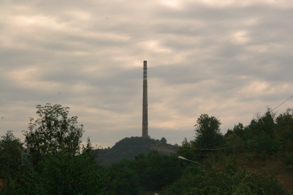 Zlatna der Schornstein auf dem Berg